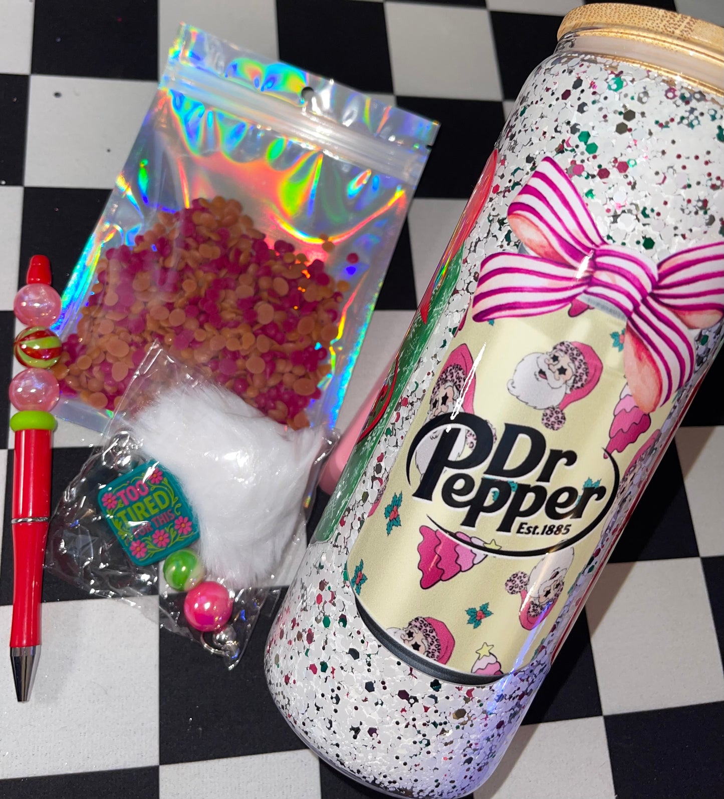 25 oz Glass with handle- Snowglobe Bundle