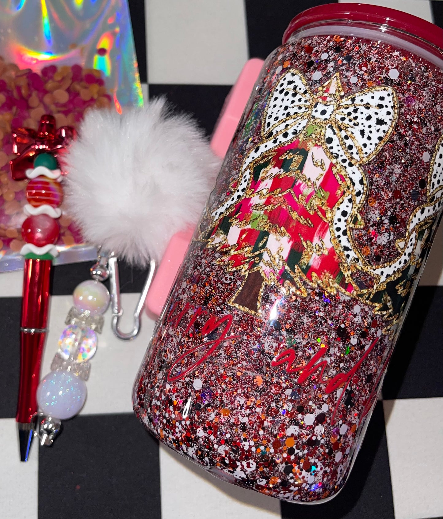 16 oz Glass Can- Snowglobe Bundle