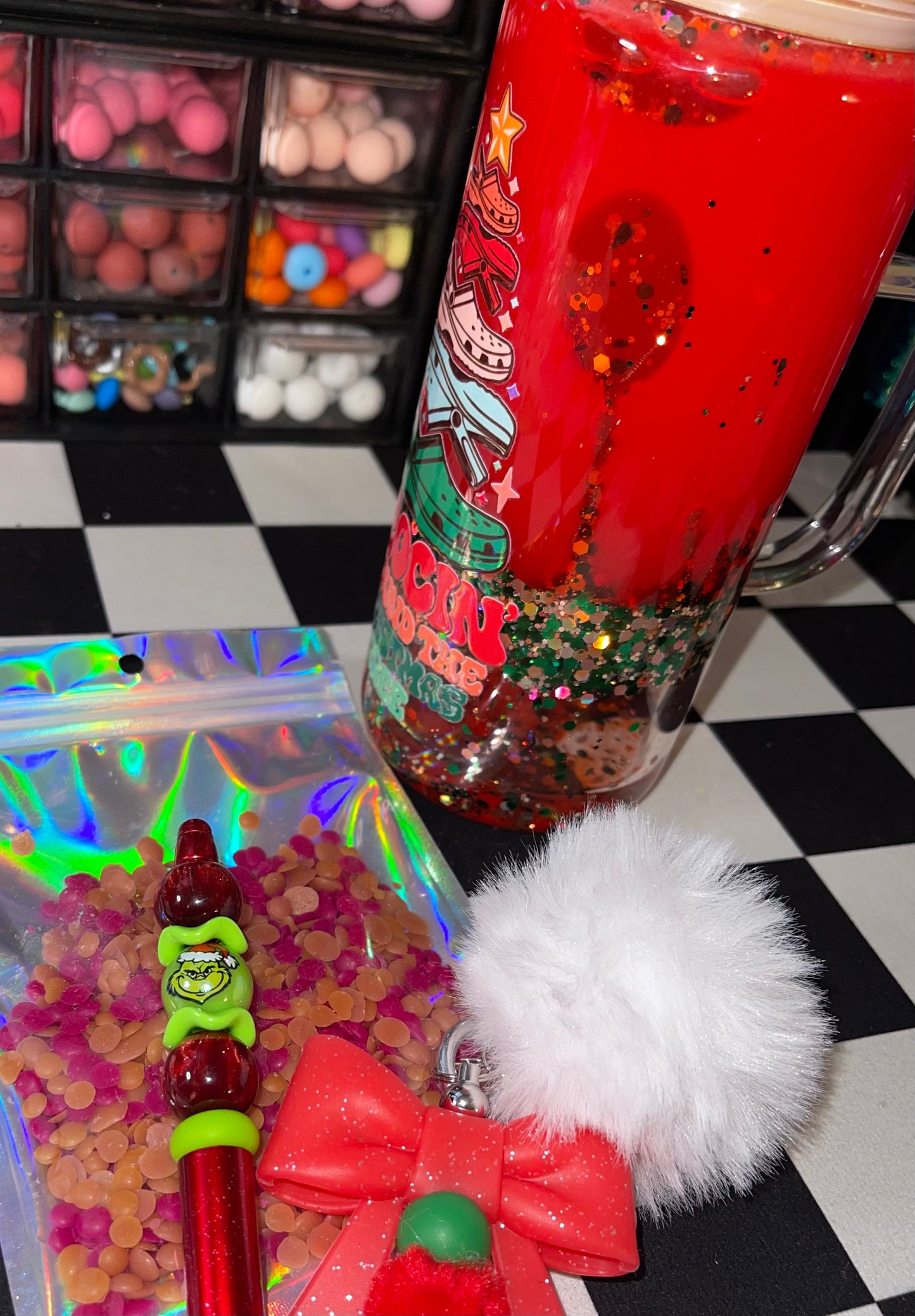 20 oz Glass with handle- Snowglobe Bundle