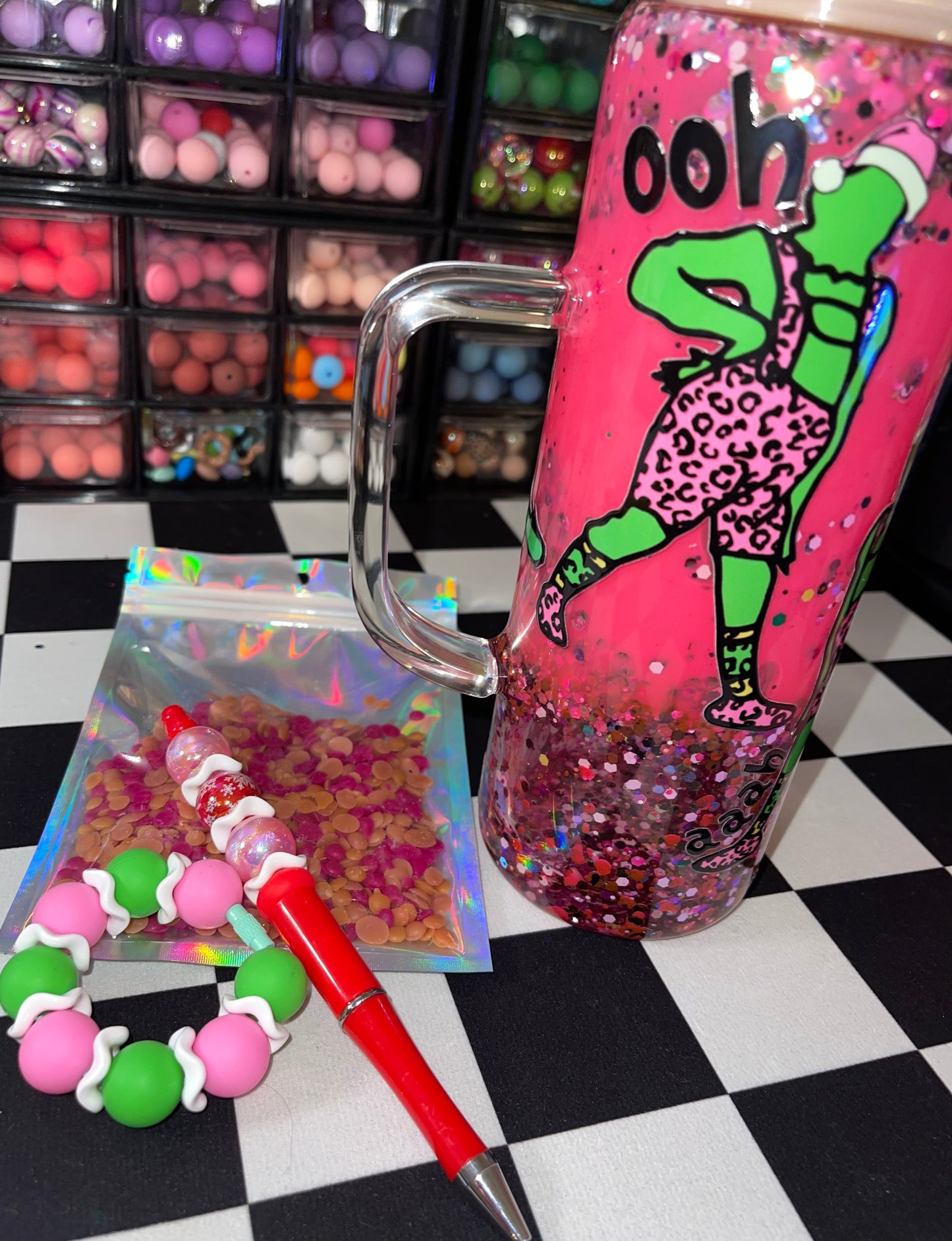 25 oz Glass with handle- Snowglobe Bundle