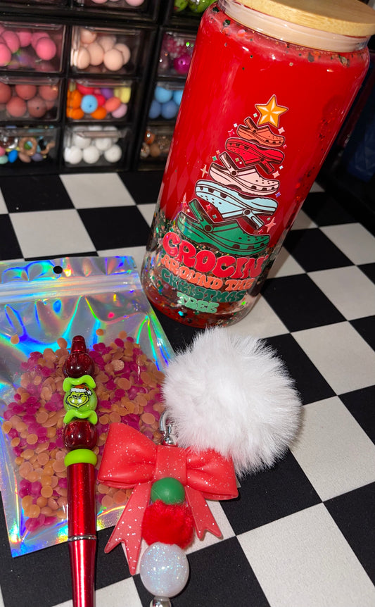 20 oz Glass with handle- Snowglobe Bundle