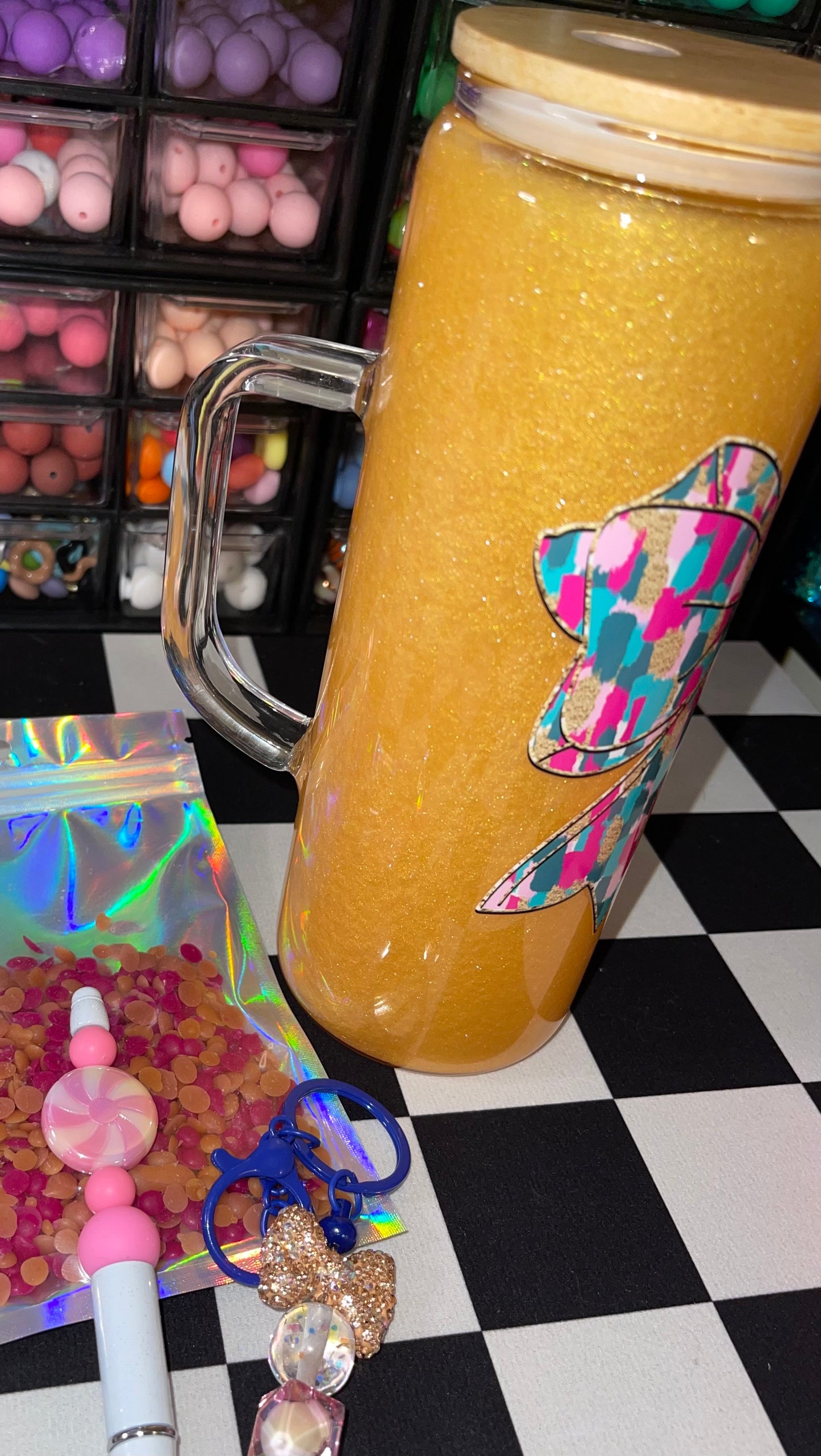 25 oz Glass with handle- Snowglobe Bundle