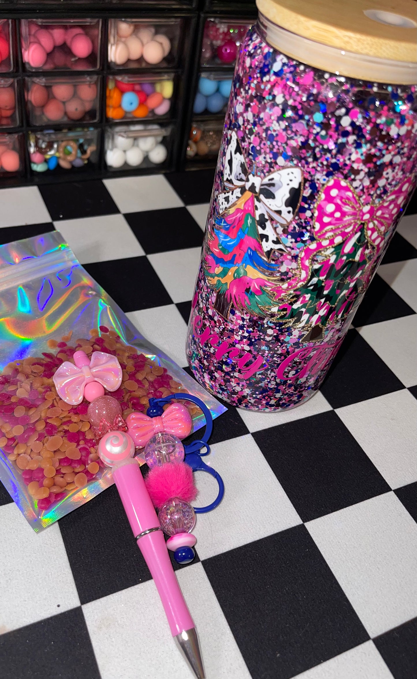 20 oz Glass with handle- Snowglobe Bundle